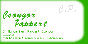 csongor pappert business card